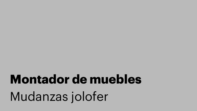 Montador de muebles