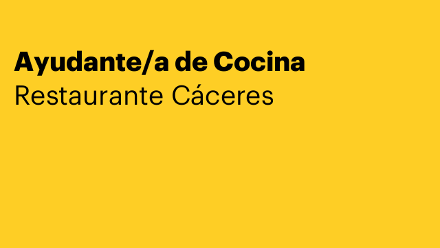 Ayudante/a de Cocina