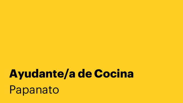 Ayudante/a de Cocina