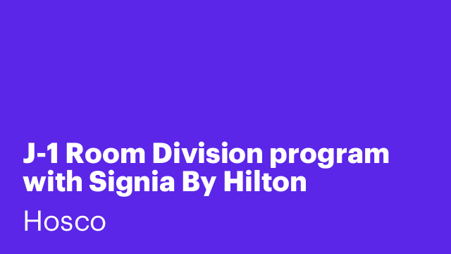 J-1 Room Division program with Signia By Hilton Diplomat Beach Resort