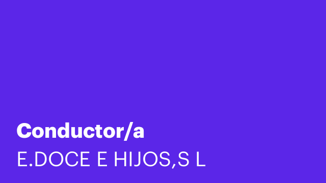 Conductor/a