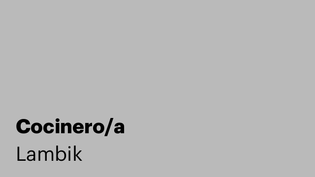 Cocinero/a