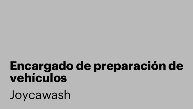 Encargado de preparación de vehículos