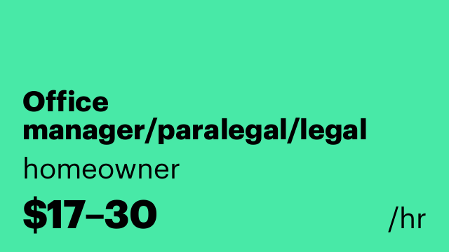 Office manager/paralegal/legal assistant