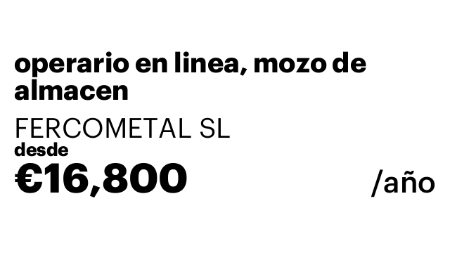 operario en linea, mozo de almacen