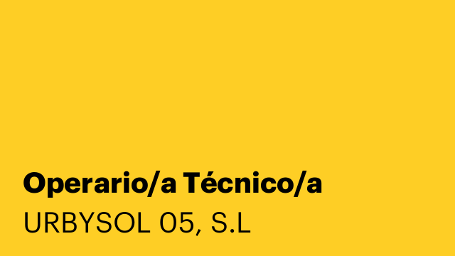 Operario/a Técnico/a