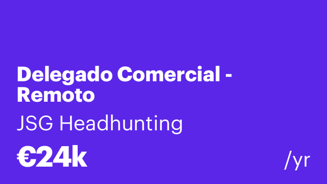 Delegado Comercial - Remoto