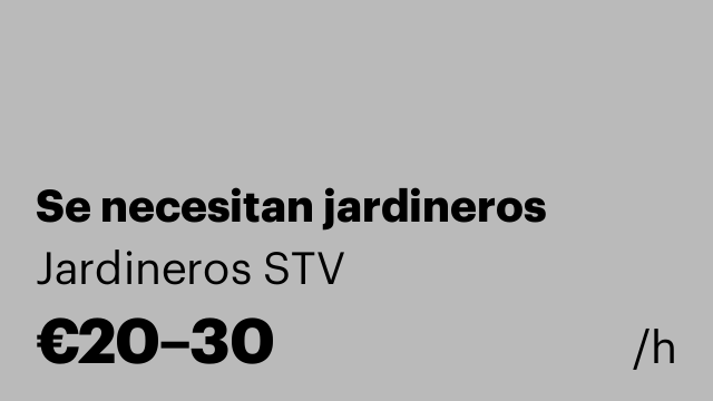 Se necesitan jardineros