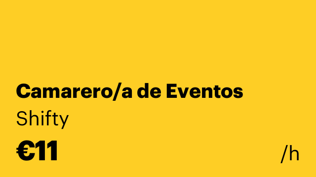 Camarero/a de Eventos