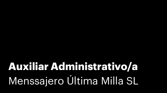 Auxiliar Administrativo/a