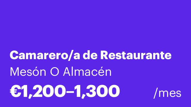 Camarero/a de Restaurante