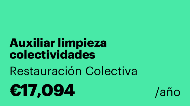 Auxiliar limpieza colectividades