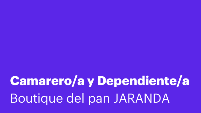 Camarero/a y Dependiente/a