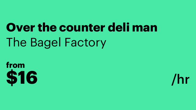 Over the counter deli man