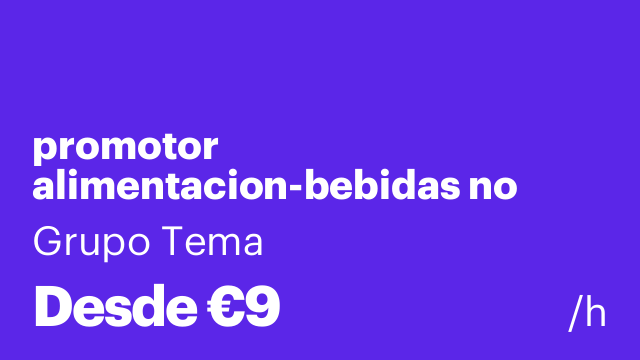 promotor alimentacion-bebidas no alcoholicas