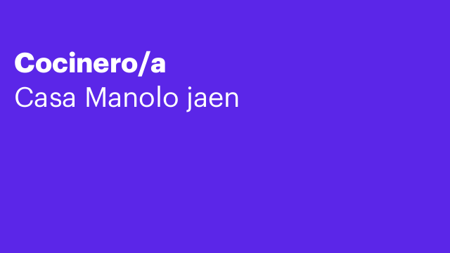 Cocinero/a