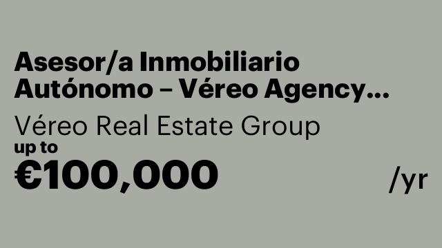 Asesor/a Inmobiliario Autónomo – Véreo Agency (Véreo Group)