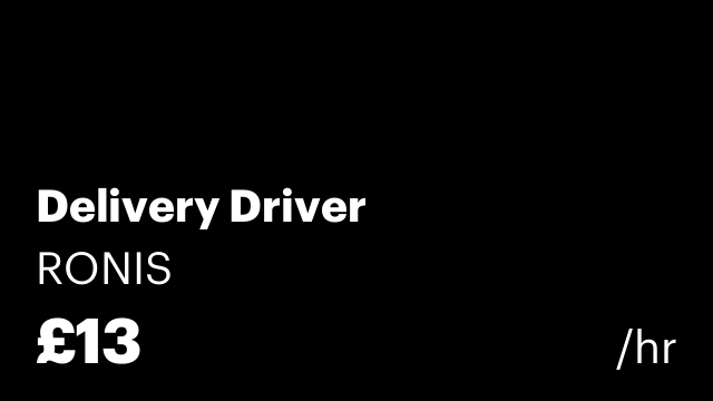Delivery Driver