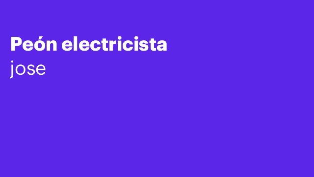 Peón electricista