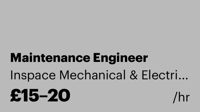 Maintenance Engineer
