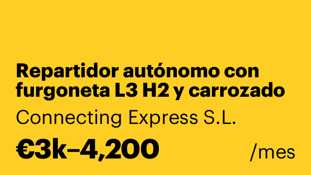 Repartidor autónomo con furgoneta L3 H2 y carrozado