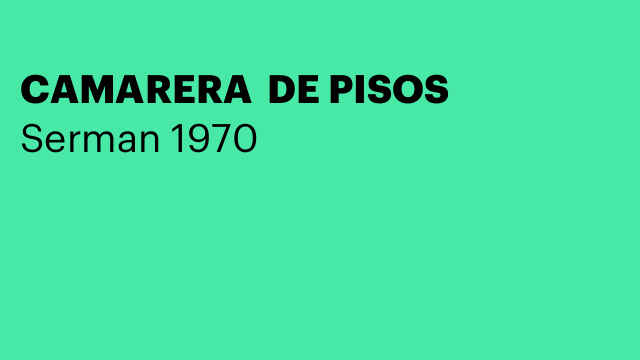 CAMARERA  DE PISOS