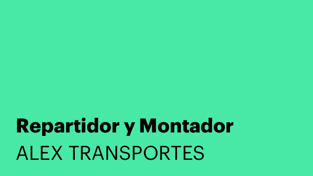 Repartidor y Montador