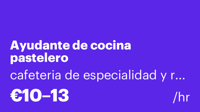 Ayudante de cocina pastelero