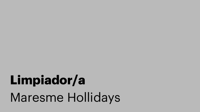 Limpiador/a