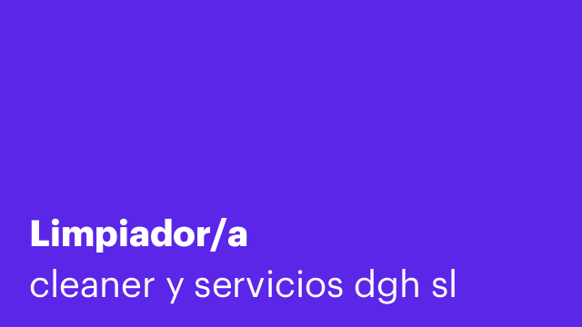 Limpiador/a