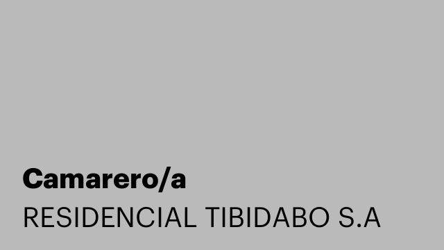 Camarero/a