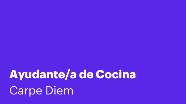 Ayudante/a de Cocina