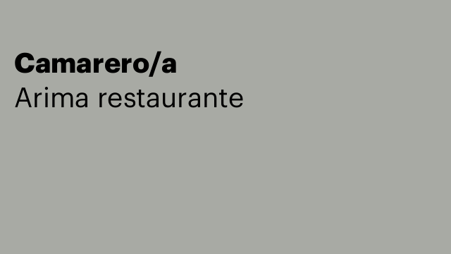 Camarero/a