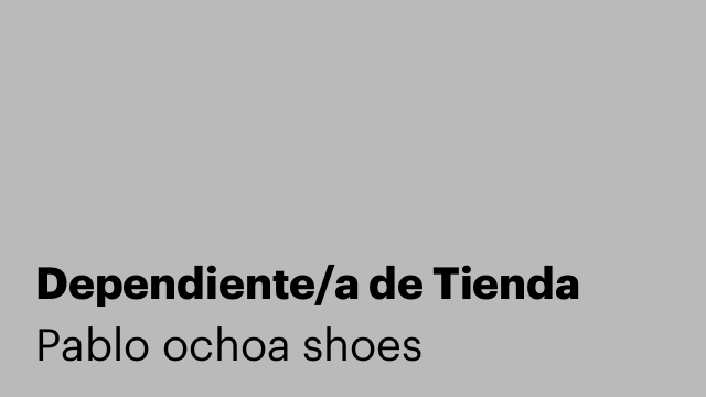 Dependiente/a de Tienda