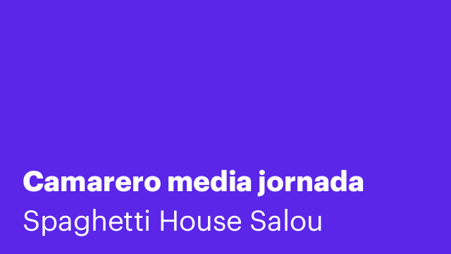 Camarero media jornada