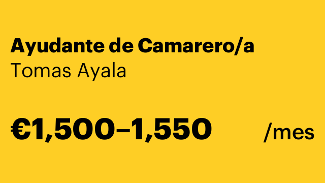 Ayudante de Camarero/a