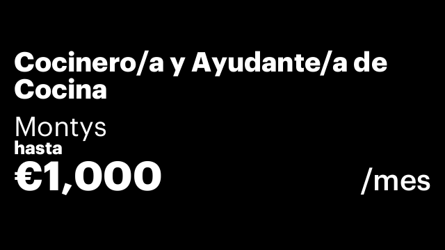 Cocinero/a y Ayudante/a de Cocina