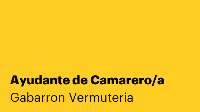Ayudante de Camarero/a