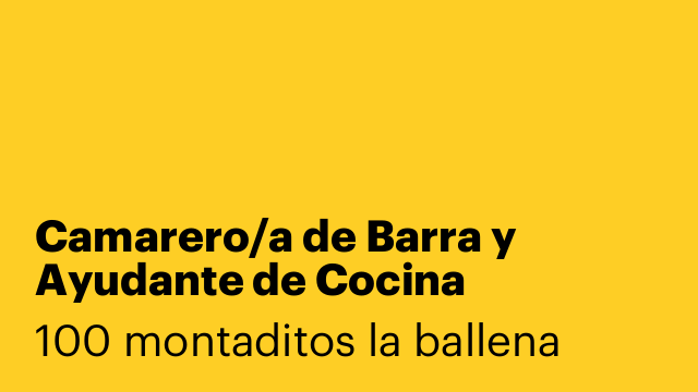 Camarero/a de Barra y Ayudante de Cocina