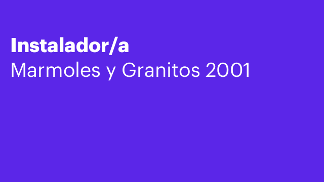 Instalador/a