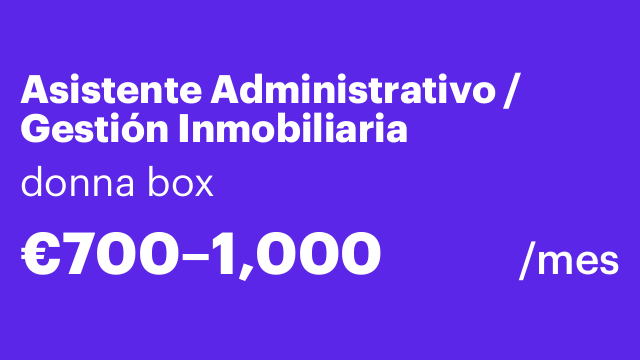Asistente Administrativo / Gestión Inmobiliaria