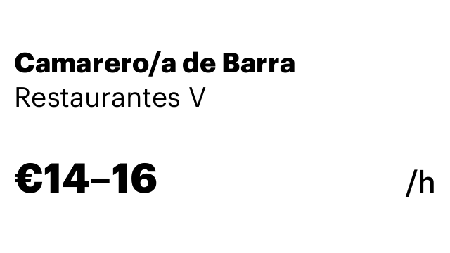 Camarero/a de Barra