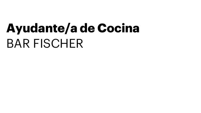 Ayudante/a de Cocina