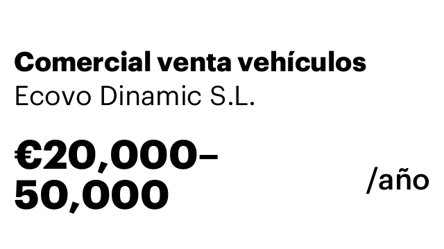 Comercial venta vehículos