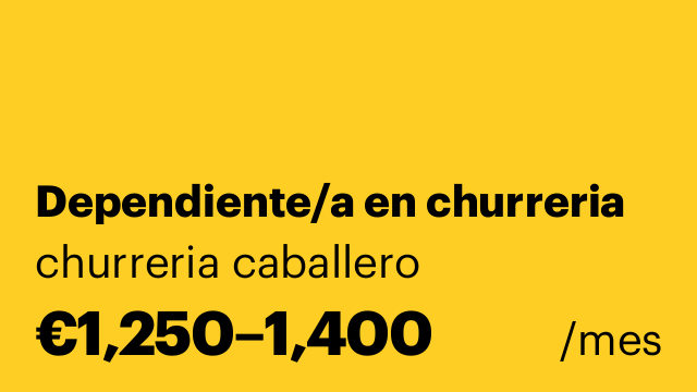 Dependiente/a en churreria