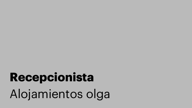Recepcionista