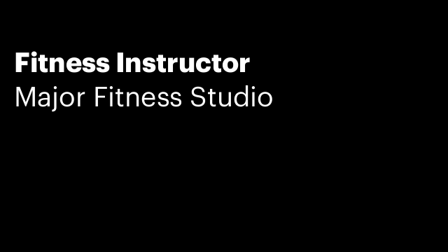 Fitness Instructor