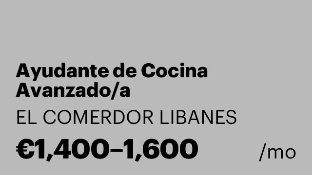 Ayudante de Cocina Avanzado/a