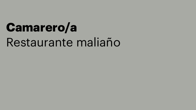 Camarero/a