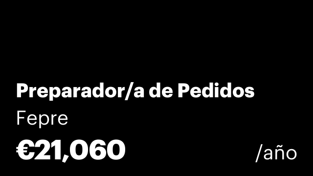 Preparador/a de Pedidos